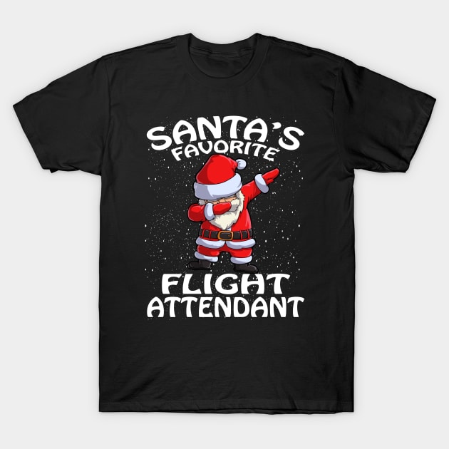 Santas Favorite Flight Attendant Christmas T-Shirt by intelus